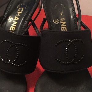 AUTHENTIC Chanel Black Sandals